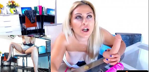  Sexy corporate worker in high-heels undress and squirts on chair | SEE ME LIVE at blondikva.hot4cams.com